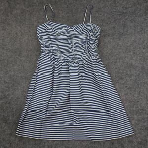 Polo Ralph Lauren Dress Womens 10 Blue White Sundress Summer‎ Lined Striped A